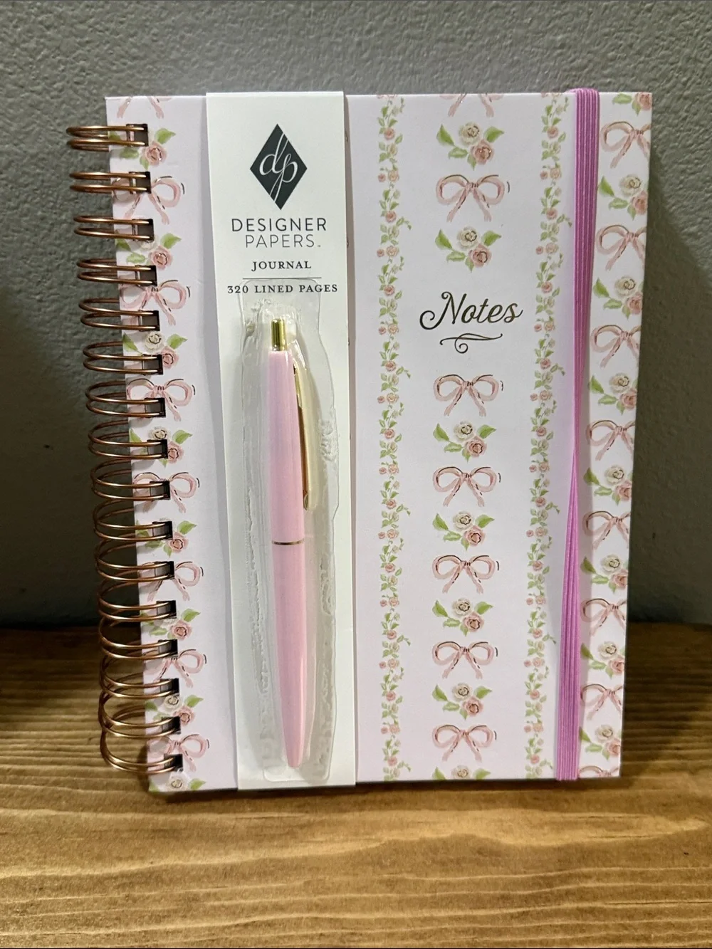 Boutique Pink Floral Notes Journal with Pen - New!